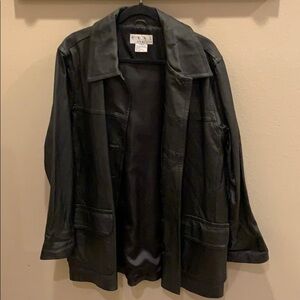 Black leather jacket